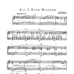Ноты Jim Brickman - All I ever wanted - предпросмотр