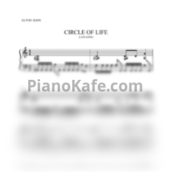 Ноты Elton John - Circle of life (Версия 3) - предпросмотр