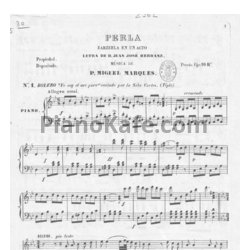 Ноты Мигель Маркес - Сарсуэла "Жемчуг" (Клавир) - предпросмотр