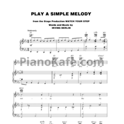 Ноты Irving Berlin - Play a simple melody - предпросмотр