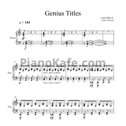 Ноты Lorne Balfe & Hans Zimmer - Genius titles - предпросмотр