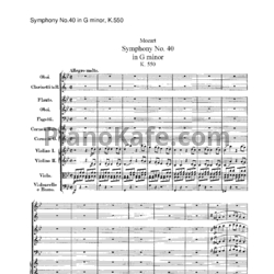Ноты В. Моцарт - Симфония №40 cоль минор (K. 550. Партитура и партии) - предпросмотр