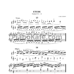 Ноты Карл Черни - Этюд Germer №13-14 - предпросмотр
