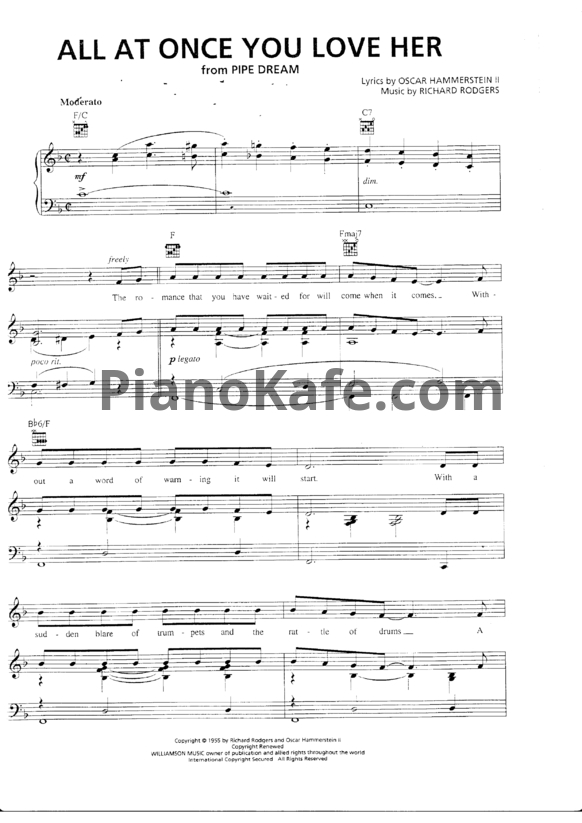 Ноты Richard Rodgers - All at once you love her - PianoKafe.com
