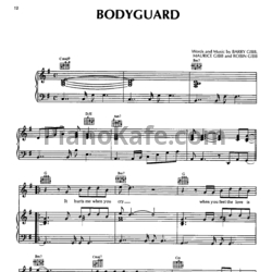 Ноты Bee Gees - Bodyguard - предпросмотр