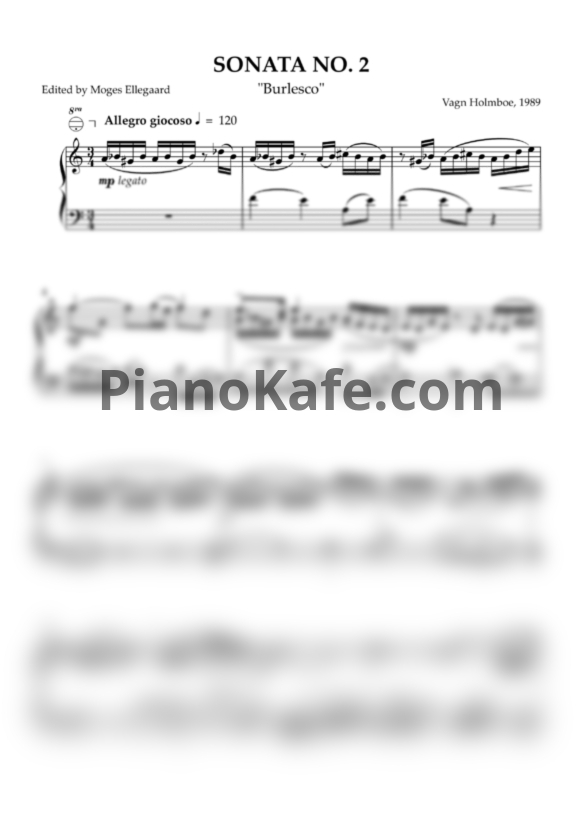 Ноты Vagn Holmboe - Sonata №2 - PianoKafe.com