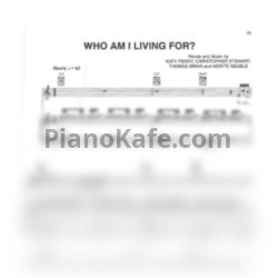 Ноты Katy Perry - Who Am I living for? - предпросмотр