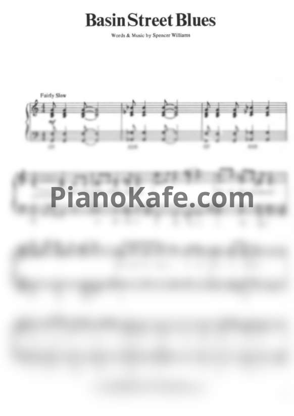 Ноты Louis Armstrong - Basin street blues - PianoKafe.com