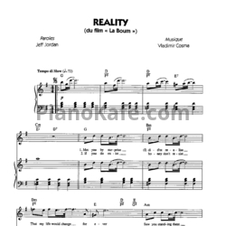 Ноты Vladimir Cosma - Reality - предпросмотр