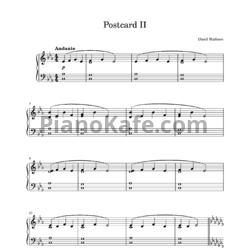 Ноты Danil Malinov - Postcard II - предпросмотр
