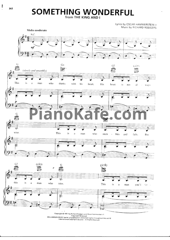 Ноты Richard Rodgers - Something wonderful - PianoKafe.com