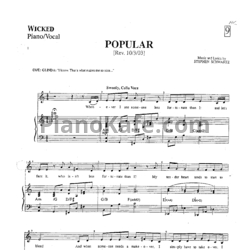 Ноты Stephen Schwartz - Popular - предпросмотр