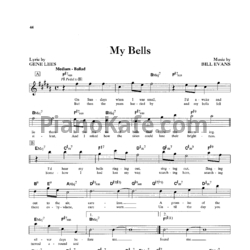 Ноты Bill Evans - My bells (Вокальная партия) - предпросмотр
