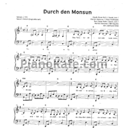 Ноты Tokio Hotel - Through the monsoon