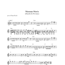 Ноты Ricchi e Poveri - Mamma Maria - предпросмотр
