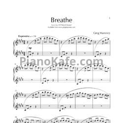 Ноты Greg Maroney - Breathe