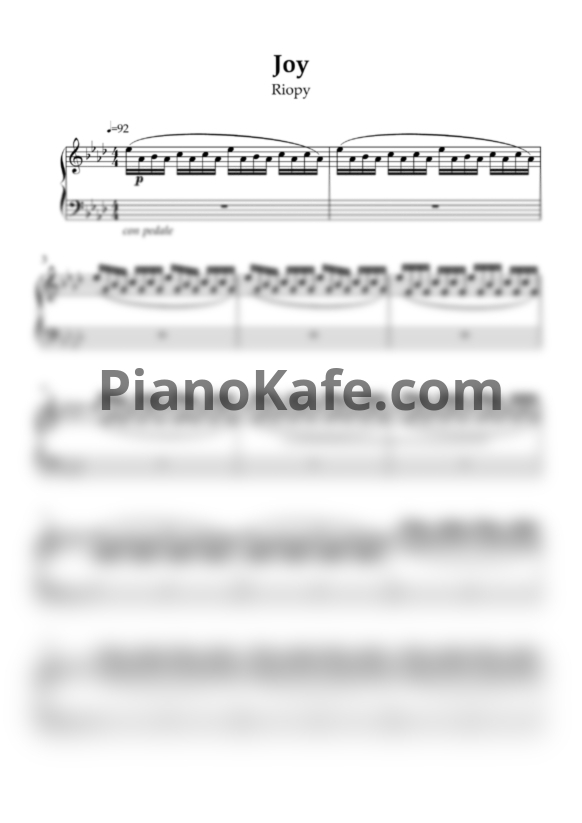 Ноты RIOPY - Joy - PianoKafe.com