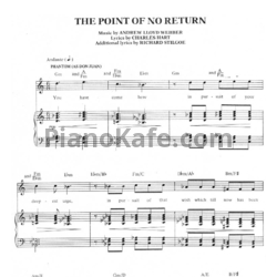 Ноты Andrew Lloyd Webber - Point of no return - предпросмотр