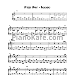 Ноты Radiohead - Street spirit - предпросмотр