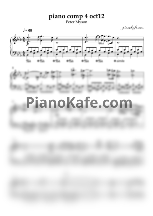 Ноты Peter Myson - piano comp 4 oct12 - PianoKafe.com