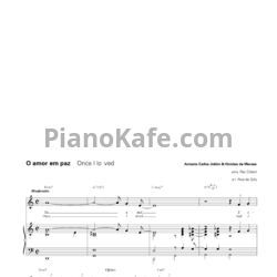 Ноты Antonio Carlos Jobim & Vinicius de Moraes - O amor em paz (Once I loved) - предпросмотр