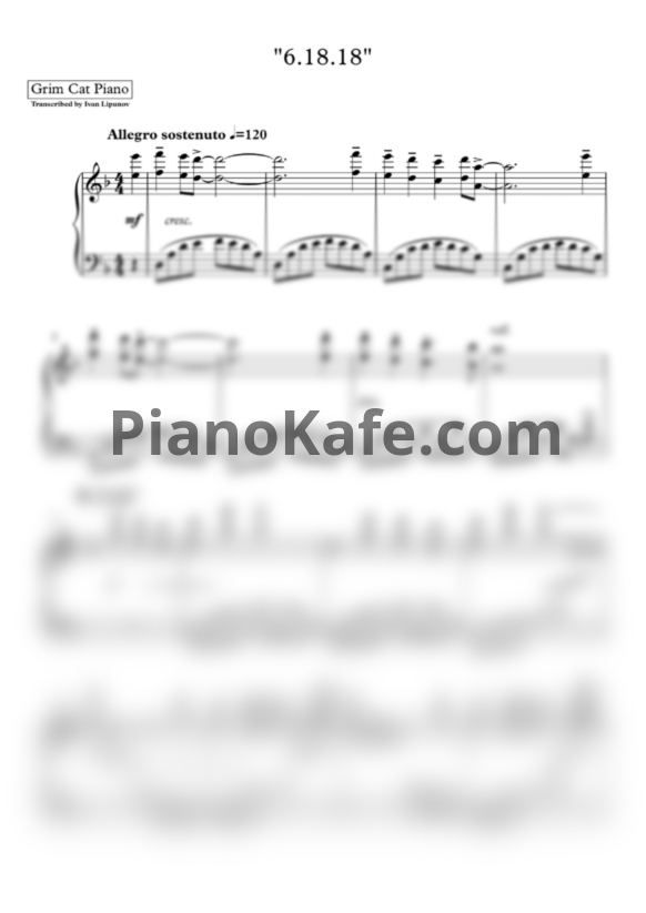Ноты Billie Eilish - 6.18.18 - PianoKafe.com