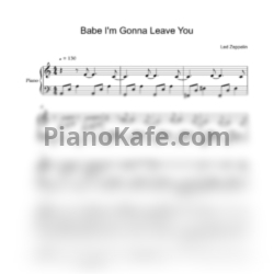 Ноты Led Zeppelin - Babe I'm gonna leave you (Piano cover) - предпросмотр