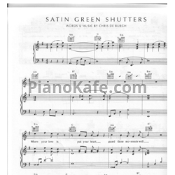 Ноты Chris de Burgh - Satin green shutters - предпросмотр
