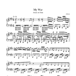 Ноты Shinsei Kamattechan - My war