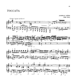 Ноты Я. Ежек - Токката - предпросмотр