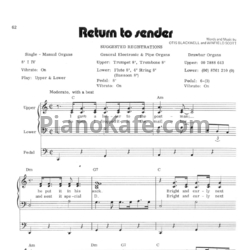 Ноты Elvis Presley - Return to sender - предпросмотр