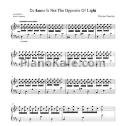 Ноты Fabrizio Paterlini - Darkness is not the opposite of light - предпросмотр