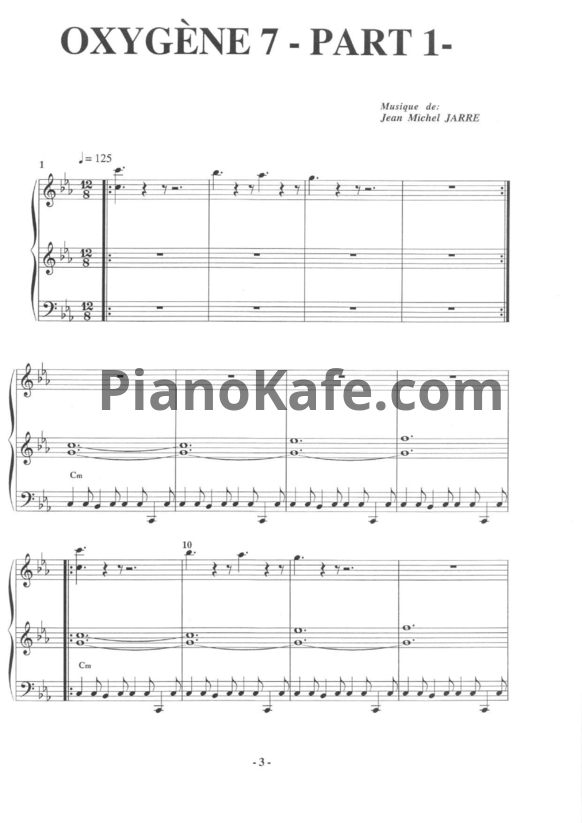 Ноты Jean-Michel Jarre - Oxygene 7-13 (Songbook) - PianoKafe.com