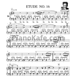 Ноты Philip Glass - Etude №16 - предпросмотр