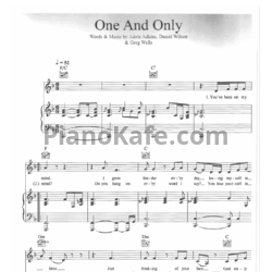 Ноты Adele - One and only - предпросмотр
