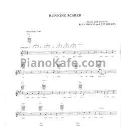 Ноты Roy Orbison - Running scared - предпросмотр