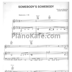 Ноты Christina Aguilera - Somebody's somebody - предпросмотр