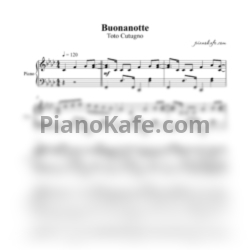 Ноты Toto Cutugno - Buonanotte (Переложение для фортепиано) - предпросмотр