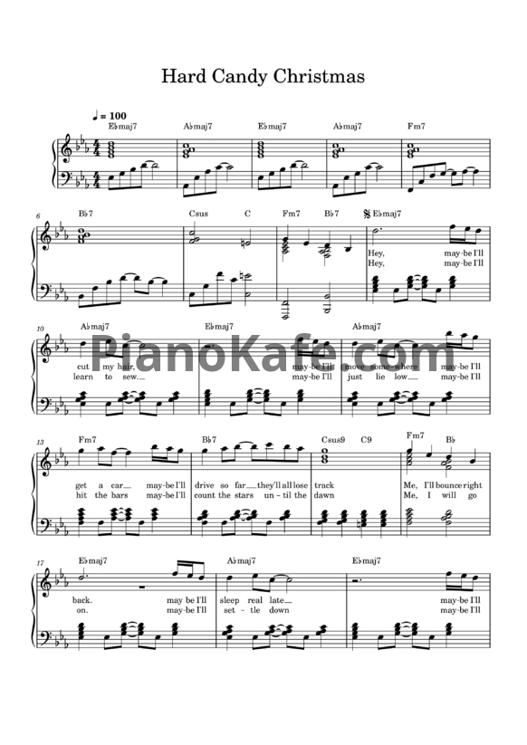 Ноты Dolly Parton - Hard Candy Christmas - PianoKafe.com