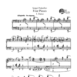 Ноты Сергей Прокофьев - Четыре пьесы для фортепиано - предпросмотр