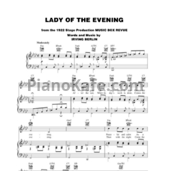 Ноты Irving Berlin - Lady of the evening - предпросмотр