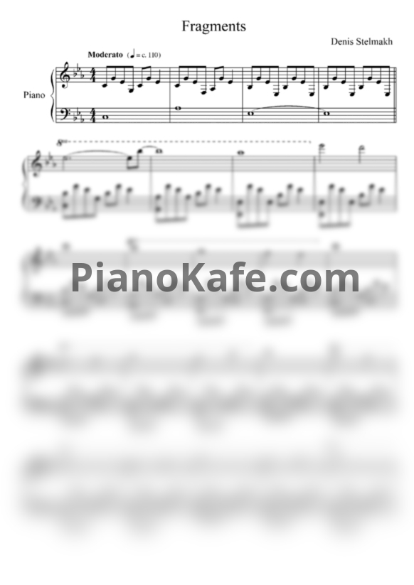 Ноты Denis Stelmakh - Fragments - PianoKafe.com