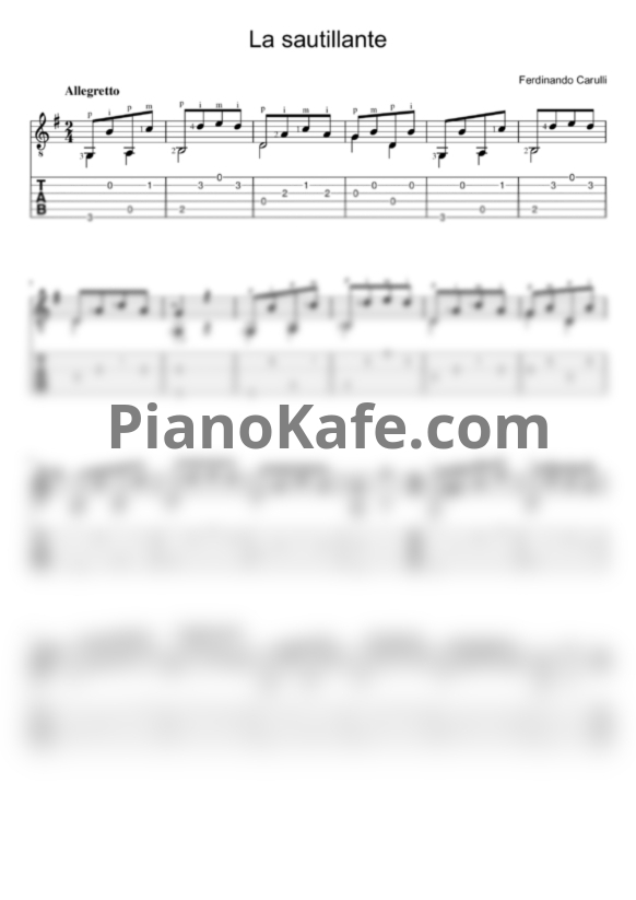 Ноты Ferdinando Carulli - La Sautillante - PianoKafe.com