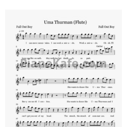 Ноты Fall Out Boy - Uma Thurman - предпросмотр