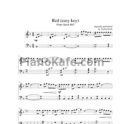 Ноты Taylor Swift - Red - предпросмотр