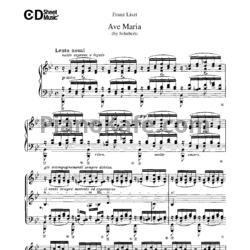 Ноты Франц Шуберт - Ave Maria - предпросмотр