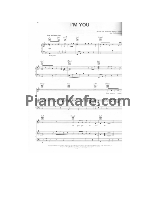 Ноты Leona Lewis - I'm You - PianoKafe.com