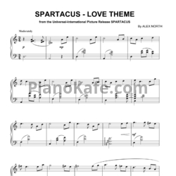 Ноты Alex North - Spartacus: love theme - предпросмотр