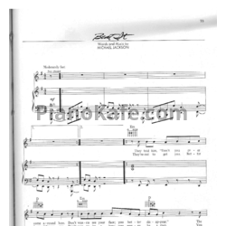 Ноты Michael Jackson - Beat it (Версия 2) - предпросмотр