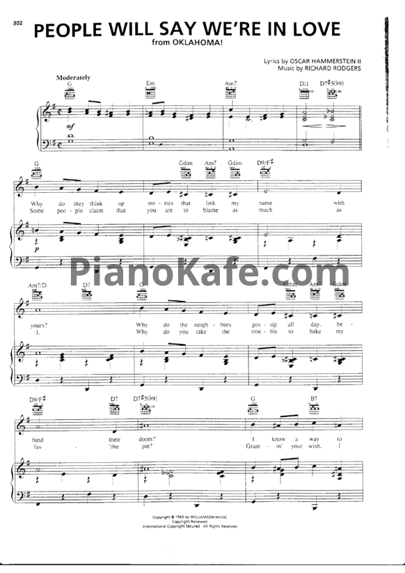 Ноты Richard Rodgers - People will say we're in love - PianoKafe.com